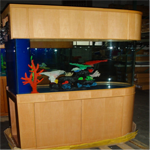 Moon View series seamless U-shape room - divider glass aquariums